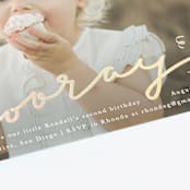 "glittery hooray" - Children's Birthday Party Invitations in Doll by Creo Study - Close-Up