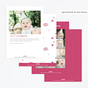 "bright sparkle" - Children's Birthday Party Invitations in Fruit Punch by Rebecca Durflinger - Back of Card Options