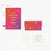 "bright sparkle" - Children's Birthday Party Invitations in Fruit Punch by Rebecca Durflinger - Assembled