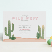 "Wild West" - Children's Birthday Party Invitations in Magenta by Casey Brock - Front