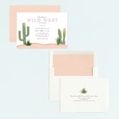 "Wild West" - Children's Birthday Party Invitations in Magenta by Casey Brock - Assembled