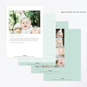 "Gilded Garland" - Children's Birthday Party Invitations in Peppermint by Angela Thompson - Back of Card Options