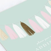 "Gilded Garland" - Children's Birthday Party Invitations in Peppermint by Angela Thompson - Close-Up