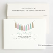 "Gilded Garland" - Children's Birthday Party Invitations in Peppermint by Angela Thompson - FREE Recipient Addressing