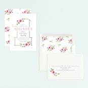"Simply Sweet One" - Children's Birthday Party Invitations in Gold by JeAnna Casper - Assembled