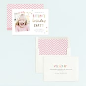 "Confetti bash" - Children's Birthday Party Invitations in Bubblegum by Stacey Meacham - Assembled