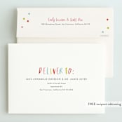 "Confetti bash" - Children's Birthday Party Invitations in Bubblegum by Stacey Meacham - FREE Recipient Addressing