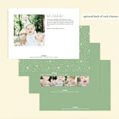 "Snowfall" - Children's Birthday Party Invitations in Gold by Lorent and Leif - Back of Card Options