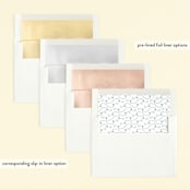 "Snowfall" - Children's Birthday Party Invitations in Gold by Lorent and Leif - Envelope Liner Options