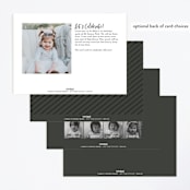 "Little Bow Tie" - Children's Birthday Party Invitations in Charcoal by Jessie Steury - Back of Card Options