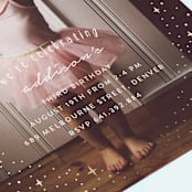 "pixie" - Children's Birthday Party Invitations in Gold by Angela Garrick - Close-Up