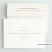 "pixie" - Children's Birthday Party Invitations in Gold by Angela Garrick - FREE Recipient Addressing