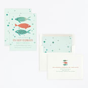 "FIN-TASTIC CELEBRATION" - Children's Birthday Party Invitations in Papaya by Hallie Fischer - Assembled