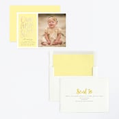 "Little Sunshine" - Children's Birthday Party Invitations in Daffodil by Karidy Walker - Assembled