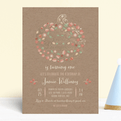"Little Pumpkin" - Children's Birthday Party Invitations in Kraft by Paper Sun Studio - Front