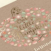 "Little Pumpkin" - Children's Birthday Party Invitations in Kraft by Paper Sun Studio - Close-Up