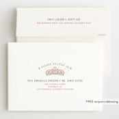 "Princess Carriage" - Children's Birthday Party Invitations in Ballerian Pink by Paper Sun Studio - FREE Recipient Addressing