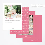 "Let's Plie" - Children's Birthday Party Invitations in Bubblegum by Jen Banks - Back of Card Options