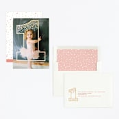 "Big Confetti 1" - Children's Birthday Party Invitations in Coral by fatfatin - Assembled