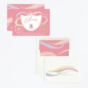 "Shimmering Princess" - Children's Birthday Party Invitations in Candy by Rebecca Durflinger - Assembled