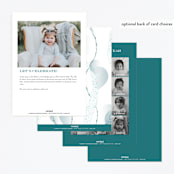 "whimsical balloon" - Children's Birthday Party Invitations in Teal by Phrosné Barwood - Back of Card Options