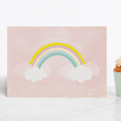 "Sparkly Rainbow" - Children's Birthday Party Invitations in Peach by Angela Thompson - Front