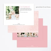 "Sparkly Rainbow" - Children's Birthday Party Invitations in Peach by Angela Thompson - Back of Card Options