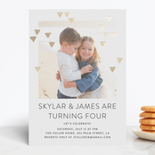 "Modern Glow" - Children's Birthday Party Invitations in Ebony by Simona Camp - Front