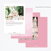 "Modern Glow" - Children's Birthday Party Invitations in Ebony by Simona Camp - Back of Card Options