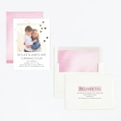 "Modern Glow" - Children's Birthday Party Invitations in Ebony by Simona Camp - Assembled