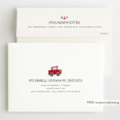 "Shiny Cars" - Children's Birthday Party Invitations in Aqua by Amy Payne - FREE Recipient Addressing
