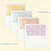 "Over the Moon" - Children's Birthday Party Invitations in Lavender by Itsy Belle Studio - Envelope Liner Options