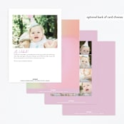"unicorns" - Children's Birthday Party Invitations in Cotton Candy by Phrosné Barwood - Back of Card Options