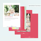 "Sparkling Rainbow" - Children's Birthday Party Invitations in Fruit Punch by Rebecca Durflinger - Back of Card Options