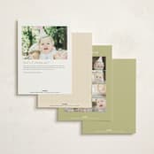 "Tulip Topper" - Children's Birthday Party Invitations in Peaches by Grace Kreinbrink - Back of Card Options