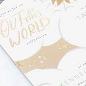 "Out of this World" - Children's Birthday Party Invitations in Lunar by Leah Bisch - Close-Up