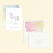 "magical" - Children's Birthday Party Invitations in Plum by Lori Wemple - Assembled