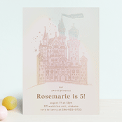 "princess fairytale castle" - Children's Birthday Party Invitations in Carnation by Phrosné Barwood - Front