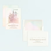 "princess fairytale castle" - Children's Birthday Party Invitations in Carnation by Phrosné Barwood - Assembled
