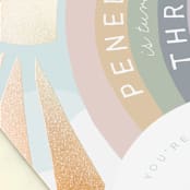 "Over the Rainbow" - Children's Birthday Party Invitations in Sherbet by Leah Bisch - Close-Up
