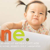 "Colorful One" - Children's Birthday Party Invitations in Teal by Denise Malacrea - Detail