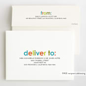 "Colorful One" - Children's Birthday Party Invitations in Teal by Denise Malacrea - FREE Recipient Addressing