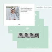 "Bright Future" - Children's Birthday Party Invitations in Cool Mint by Annie Clark - Back of Card Options