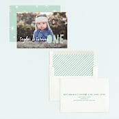 "Bright Future" - Children's Birthday Party Invitations in Cool Mint by Annie Clark - Assembled