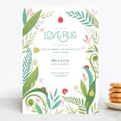 "Little Love Bug" - Children's Birthday Party Invitations in Ladybug by Gia Graham - Front