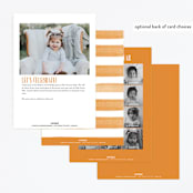 "Striped Cat" - Children's Birthday Party Invitations in Candy Corn by Haley McCoy - Back of Card Options