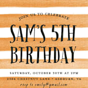 "Striped Cat" - Children's Birthday Party Invitations in Candy Corn by Haley McCoy - Detail