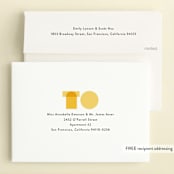 "mod two" - Children's Birthday Party Invitations in Buttercup by Lori Wemple - FREE Recipient Addressing