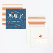 "To the Aquarium" - Children's Birthday Party Invitations in Deep Sea by Angela Garrick - Assembled