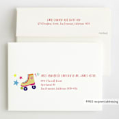 "Skate Date" - Children's Birthday Party Invitations in Ruby by Krista Messer - FREE Recipient Addressing